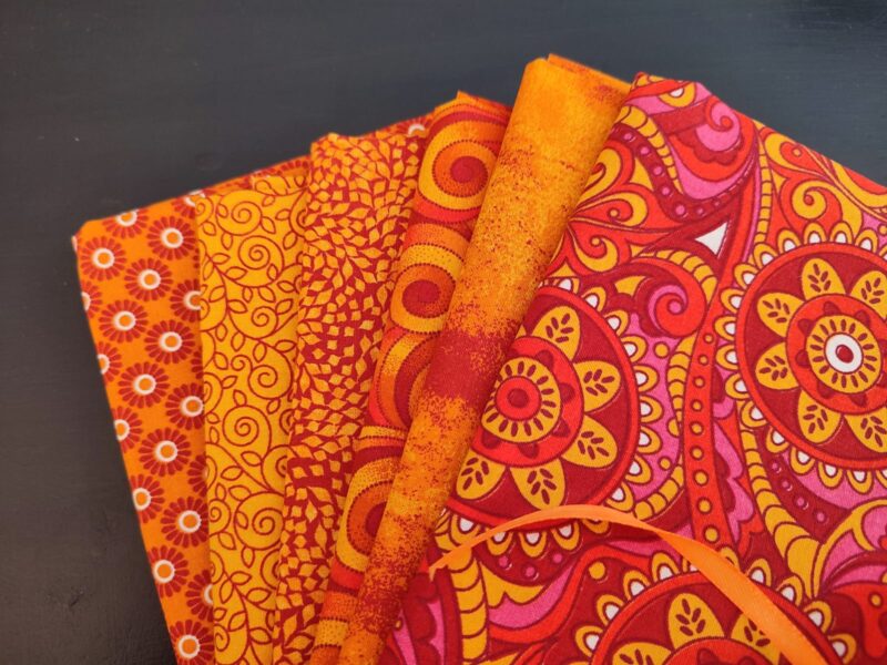 Fruity Favourites Orange 6 Piece Fat Quarter Bundle