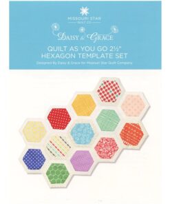 Alternative view of Daisy and Grace Quilt As You Go 2 1/2" Hexagon Template