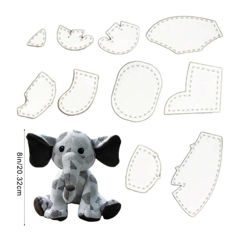 10pcs Memory Elephant Template Ruler Set - Small