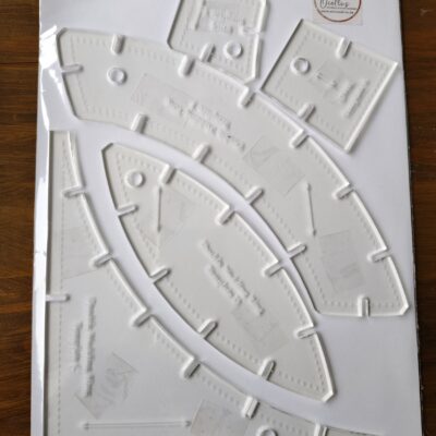 Alternative view of Double wedding ring template set with slits