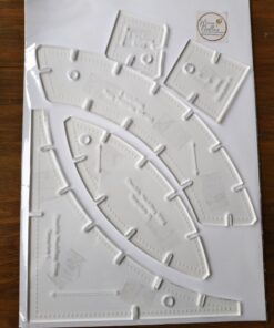 Alternative view of Double wedding ring template set with slits