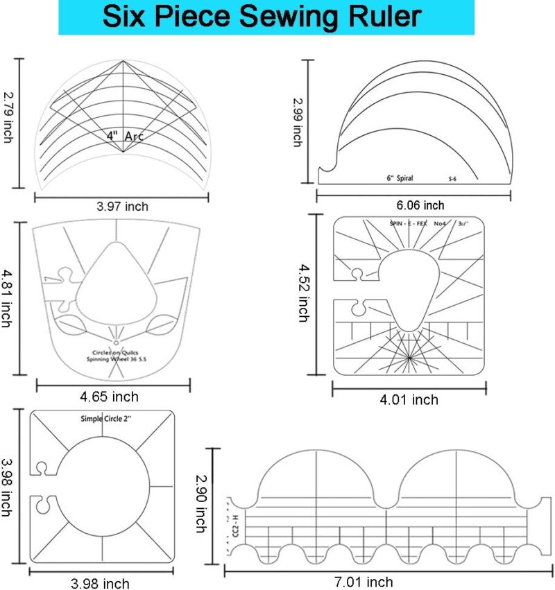 Quilting Template 6 Piece - Image 2