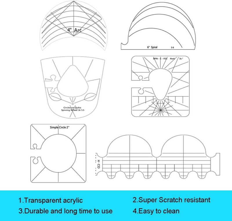 Quilting Template 6 Piece - Image 4