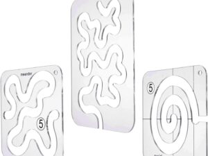 3 Pce Free Motion Quilting Rulers -AA