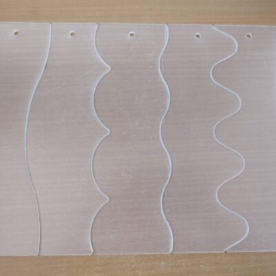 Wave quilting rulers - 5 piece