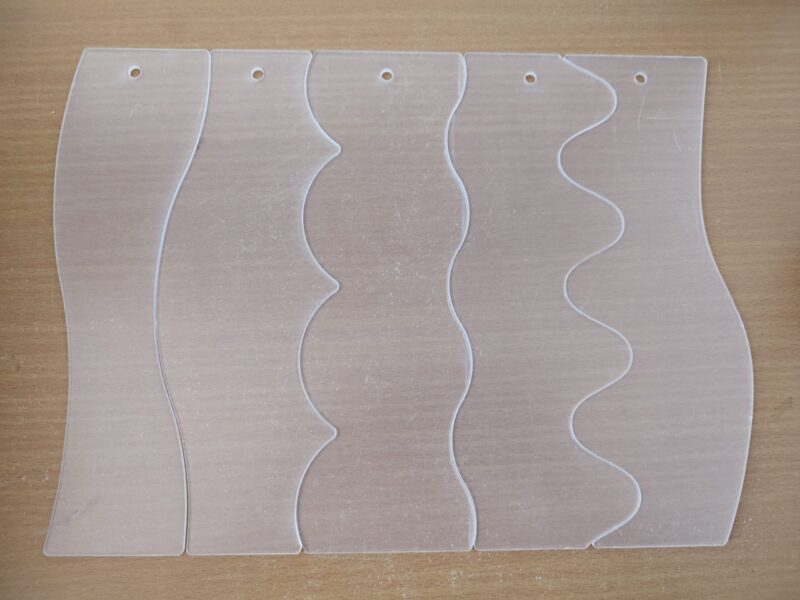 Wave quilting rulers - 5 piece
