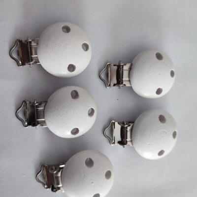 Dummy clips White set of 5