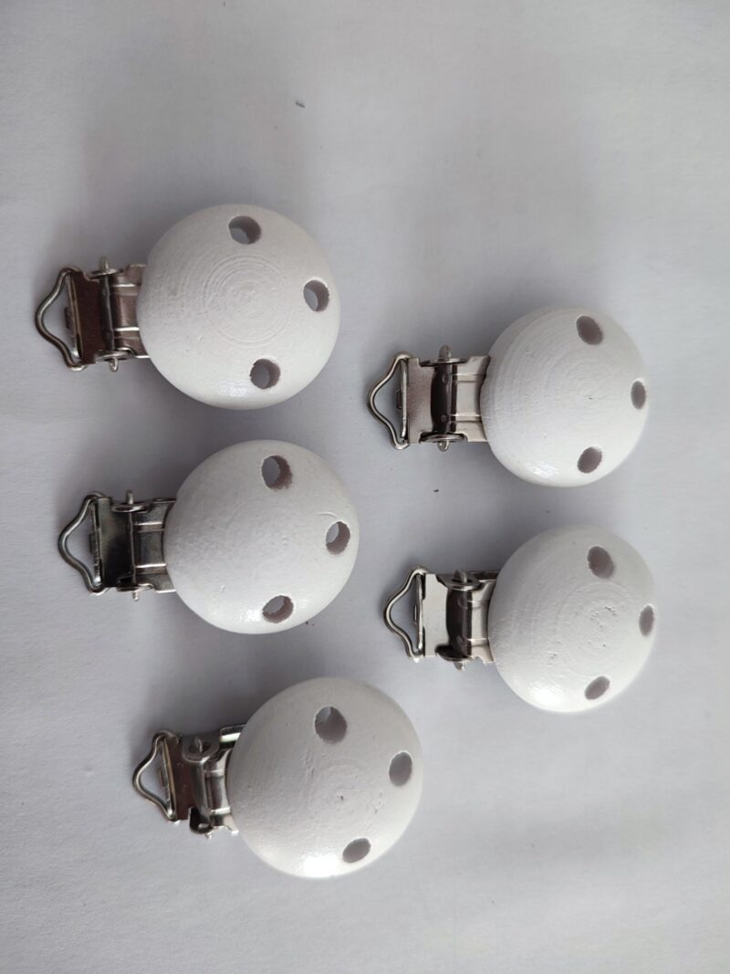 Dummy clips White set of 5