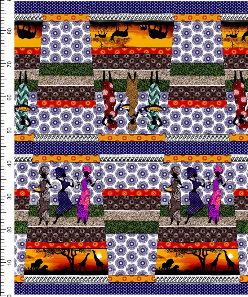 Africa's Rythm Panel design Fabric