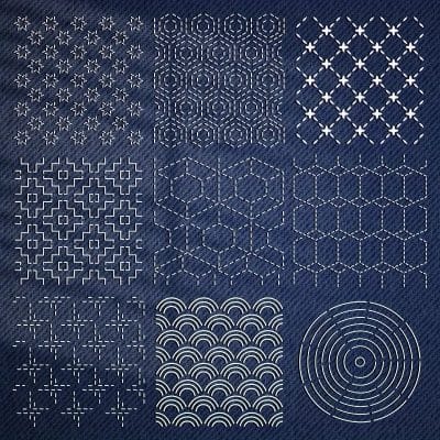 Sashiko Embroidery Stencil Set