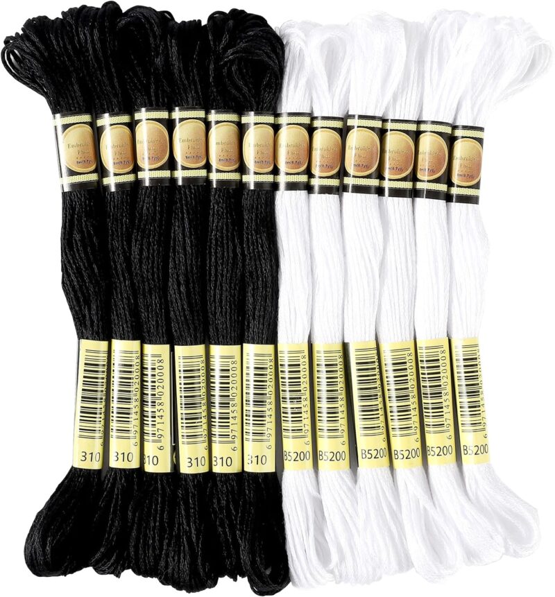 Embroidery Skeins Black & White