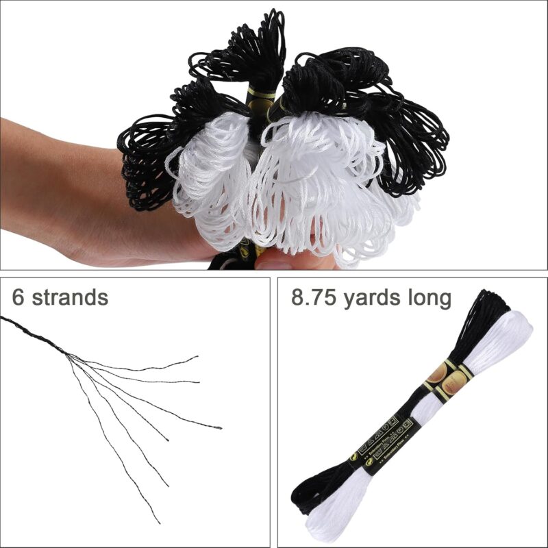 Embroidery Skeins Black & White - Image 2