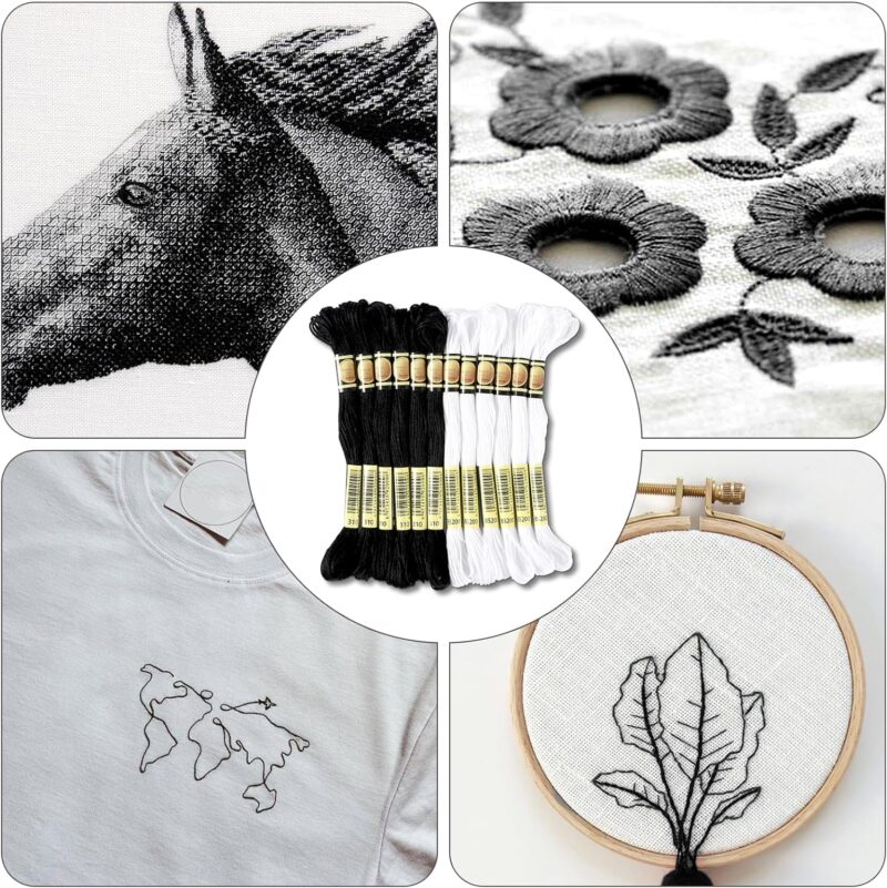 Embroidery Skeins Black & White - Image 3