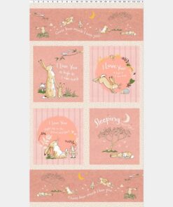 Guess How Much I Love You - Bunnies Rust Panel