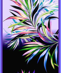 Posh Palms - Columbine Purple panel