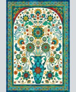 Boho Blooms - Floral Vase Cream Multi Panel