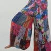 Patchwork Wide-Leg Pants