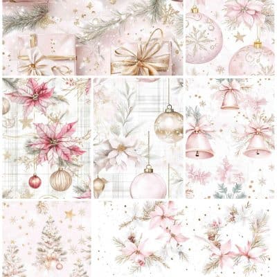 Pink Christmas Fat Quarter bundle