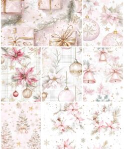 QB Pink Christmas Fat Quarter bundle