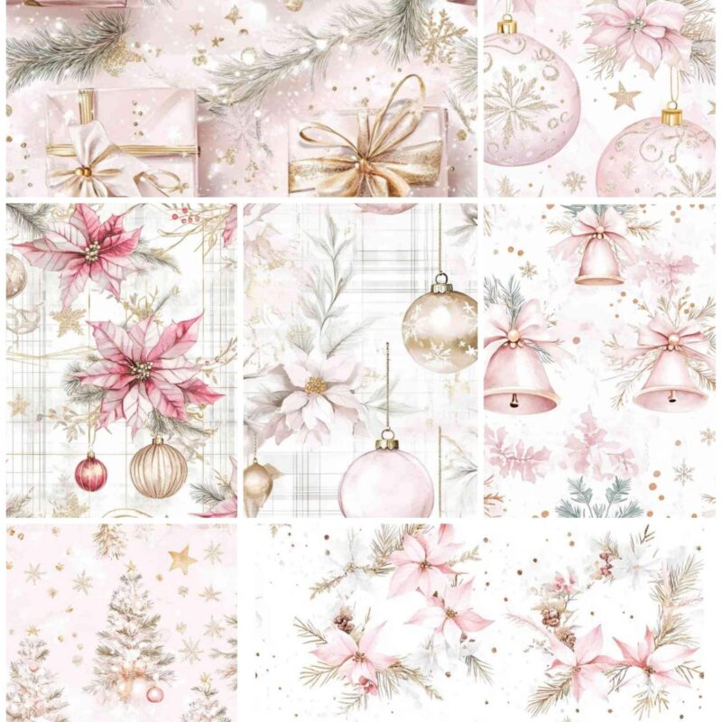 QB Pink Christmas Fat Quarter bundle