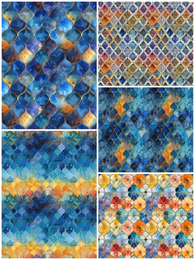 Moroccan Blues Fat Quarter bundle