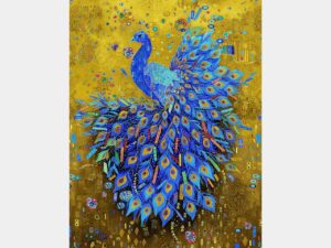 Gilded Plume - Peacock Multi Metallic Panel