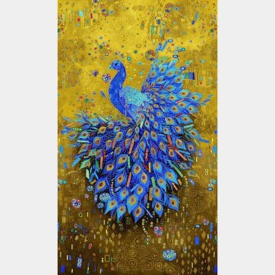 Gilded Plume - Peacock Multi Metallic Panel