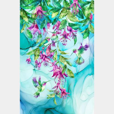Concerto - Hummingbird Pale Blue Multi Panel