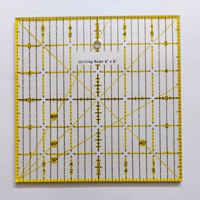 Quilting ruler 6" x 6"