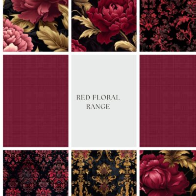Red Floral Fat Quarters