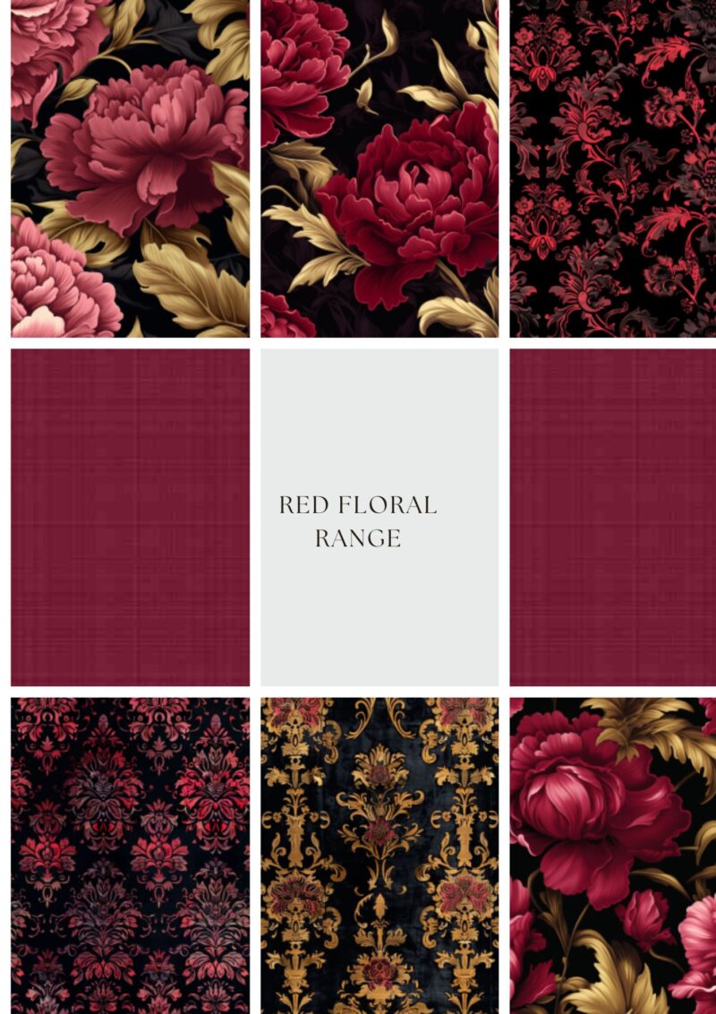 Red Floral Fat Quarters