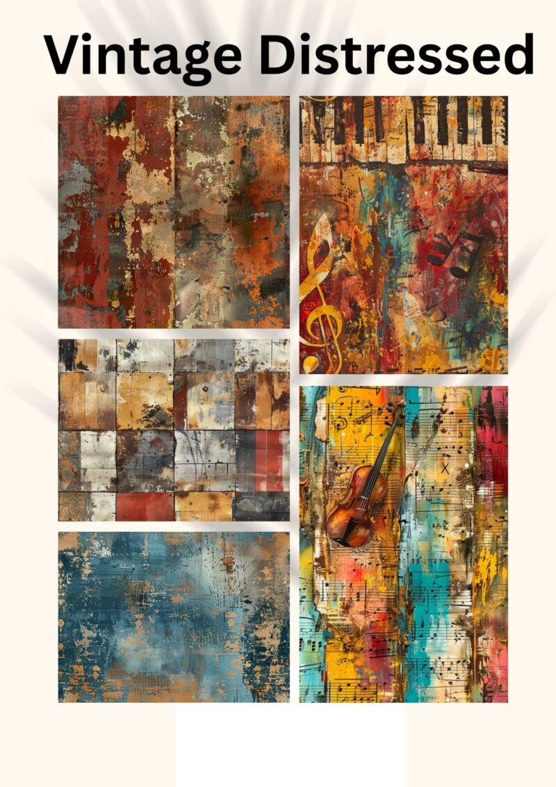 Vintage distressed Fat Quarters