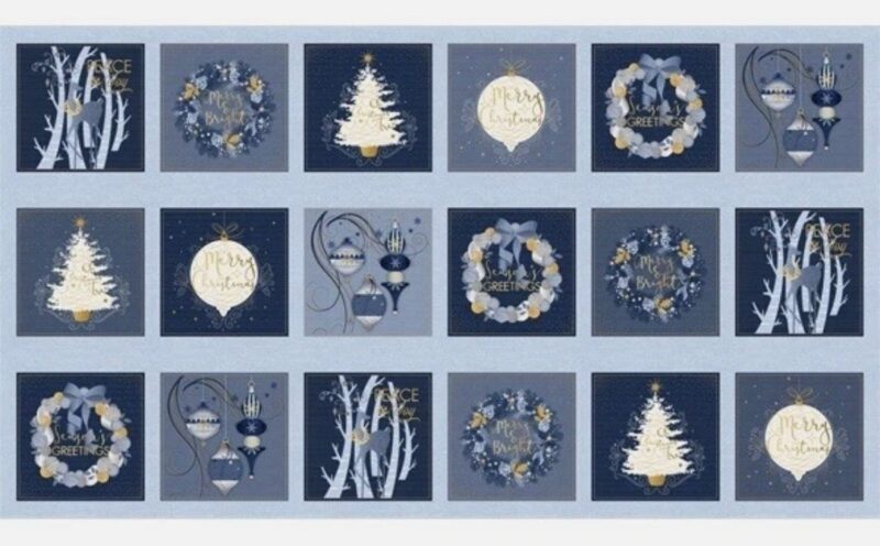 Christmas Shimmer Fabric Panel