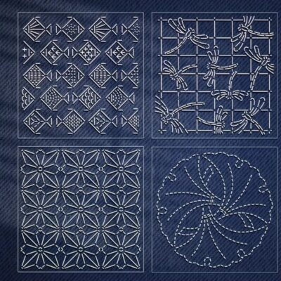 Sashiko 4 pce Stencil Set