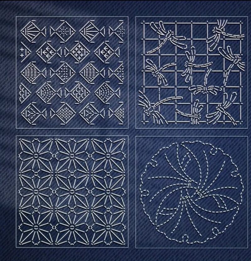 Sashiko 4 pce Stencil Set