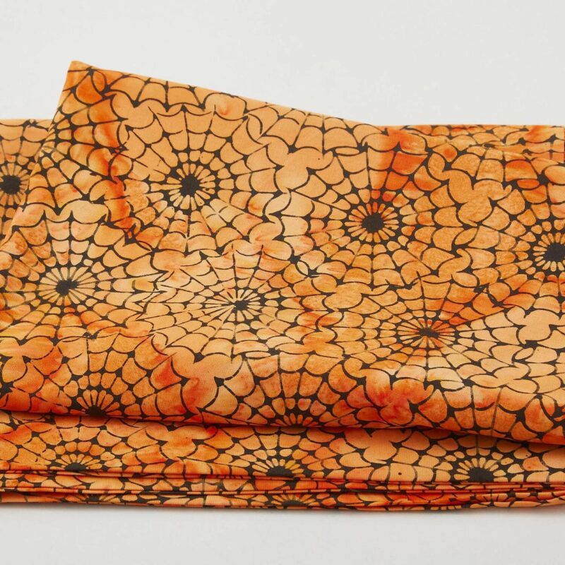 M2 Spiders on Orange Batik 2 Yard Cut