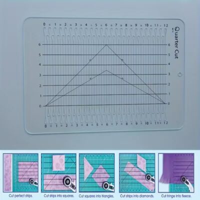 Quarter Cut Slotted Ruler 6.5" x 12"