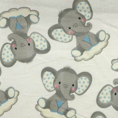 Elephants on clouds Flannel