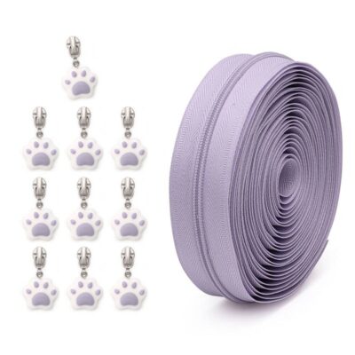 Paw Zipper Set Purple