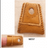 Leather Thimble with metal plate