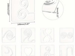 8 Pce Free Motion Quilting Ruler Set - GG