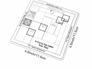 Alternative view of 4" Curvy Log Cabin Quilt Ruler