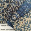 Blockprint Denim Fabric