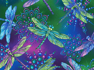 On Dragonfly Wings - Small Peacock blue